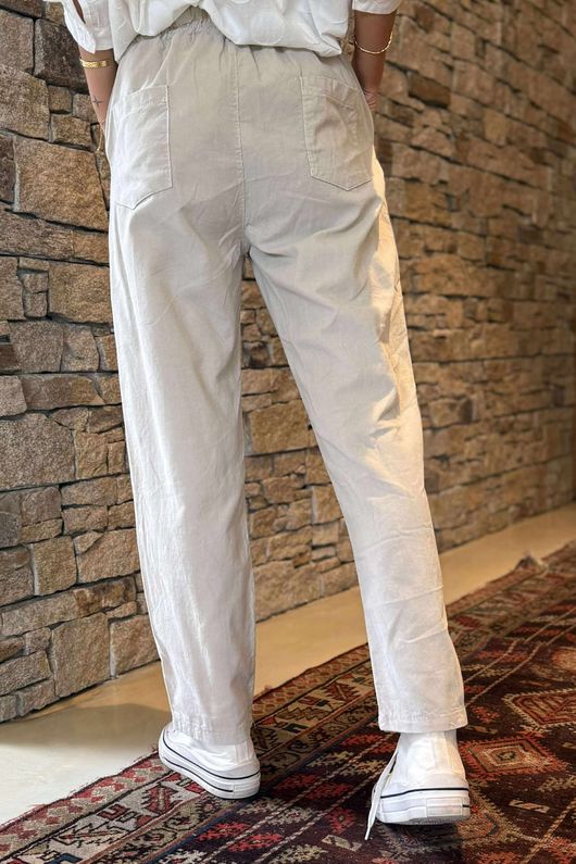 Made in Italy Baby Cord Classic Slim Jogger Stone /10 =